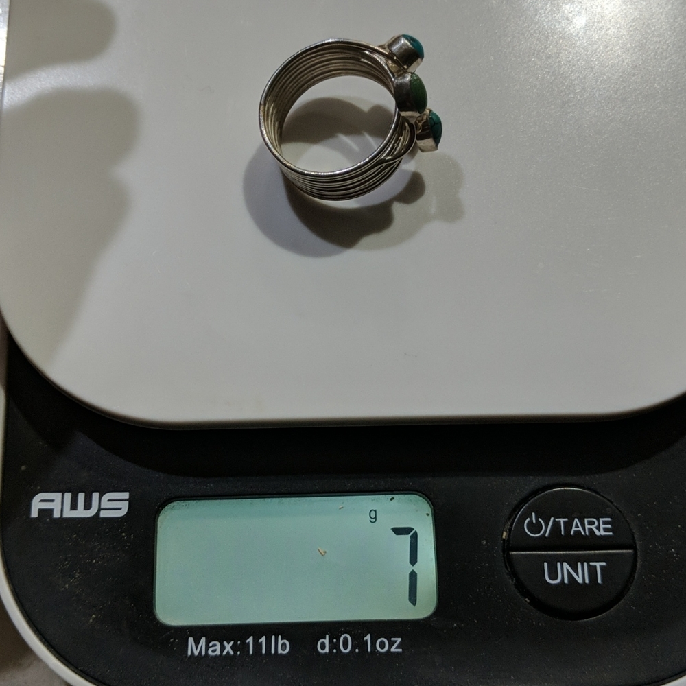 New sterling silver ring w/turquoise stone - Picture 4 of 4